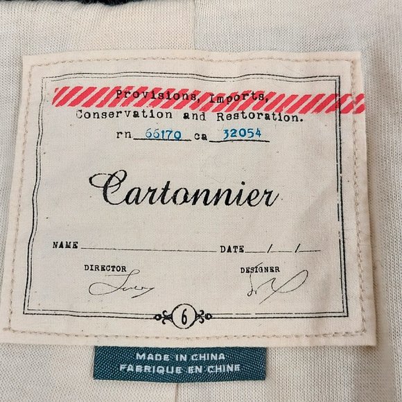 Anthropologie Cartonnier Olive Quilted Light Puffer Zip Snap Jacket - Picture 8 of 13